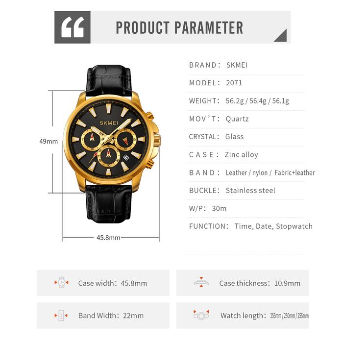 Jam Tangan SKMEI Pria 2071 Silver untuk Pria Aktif