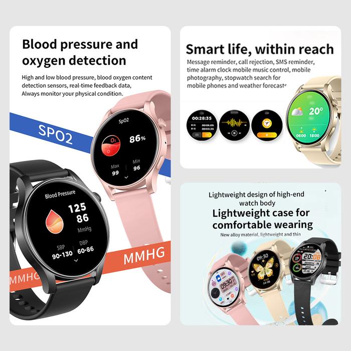 Jam smartwatch tahan air dengan fitur fitness