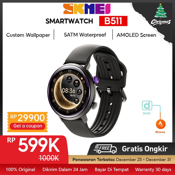 Jam tangan pintar wanita warna rose gold