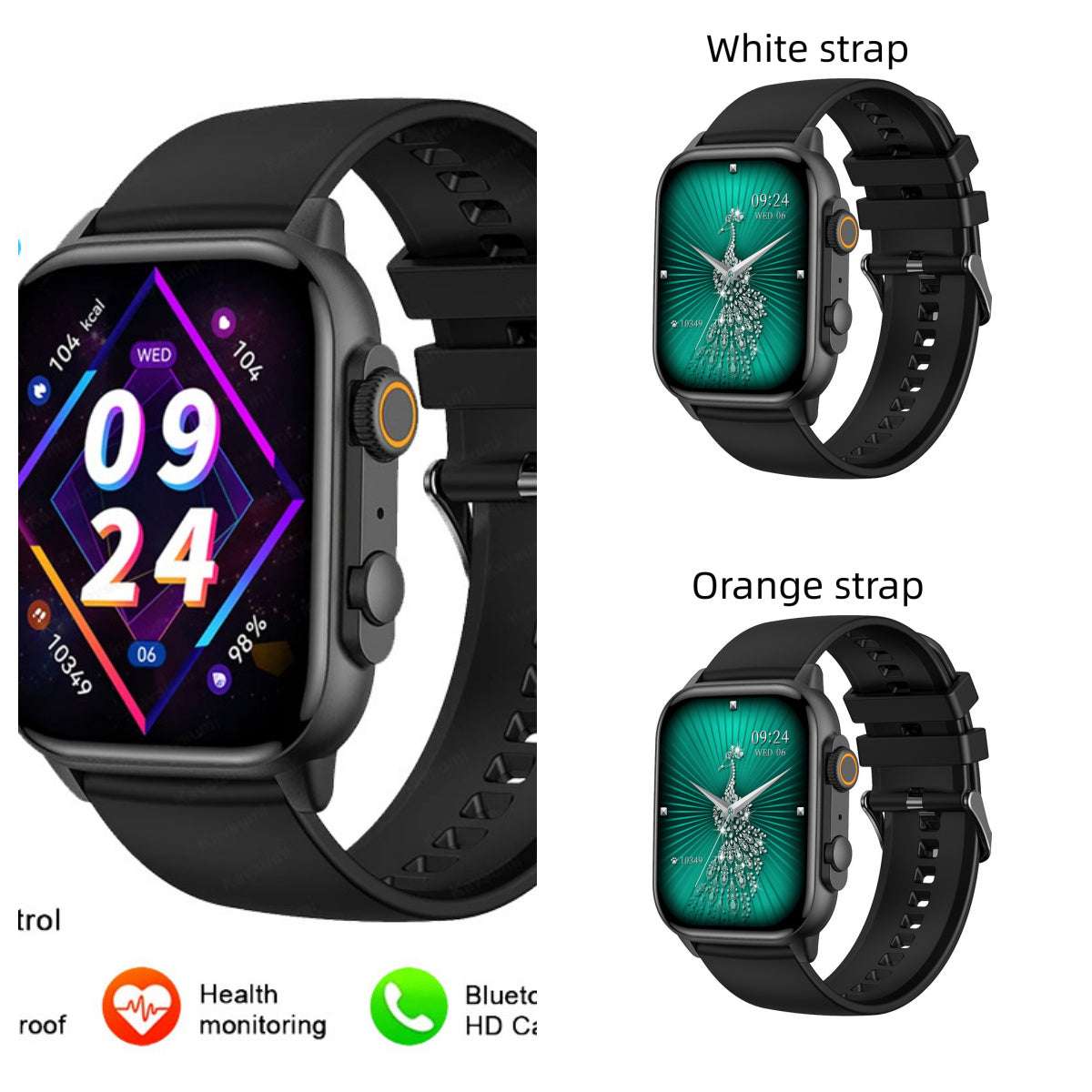 Jam tangan pintar warna oranye elegan dan sporty