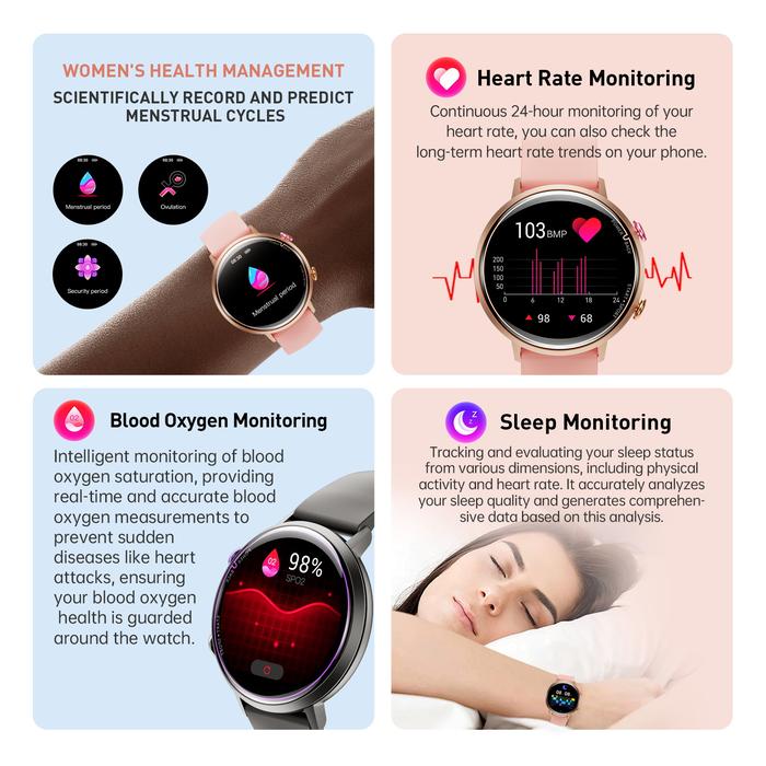 SKMEI Smartwatch B511 dengan monitor detak jantung untuk pemantauan kesehatan