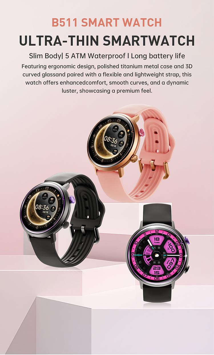 SKMEI Smartwatch B511 dengan tampilan warna yang tajam dan akurat