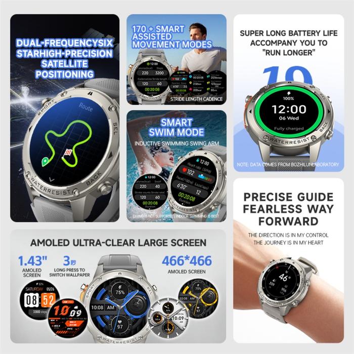 SKMEI Smartwatch DM56 dengan fitur kompas untuk membantu navigasi saat berolahraga