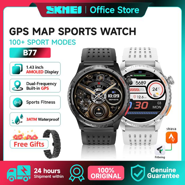 Smartwatch cerdas untuk pria dengan monitor detak jantung
