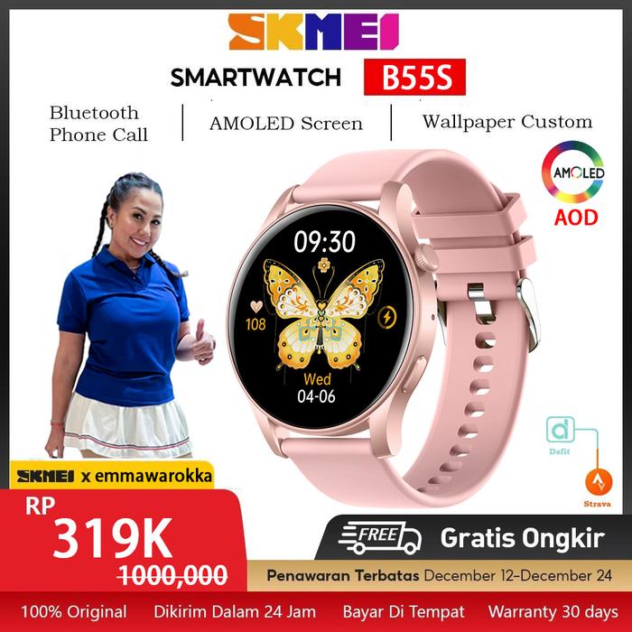 Smartwatch dengan fitur kesehatan dan bluetooth