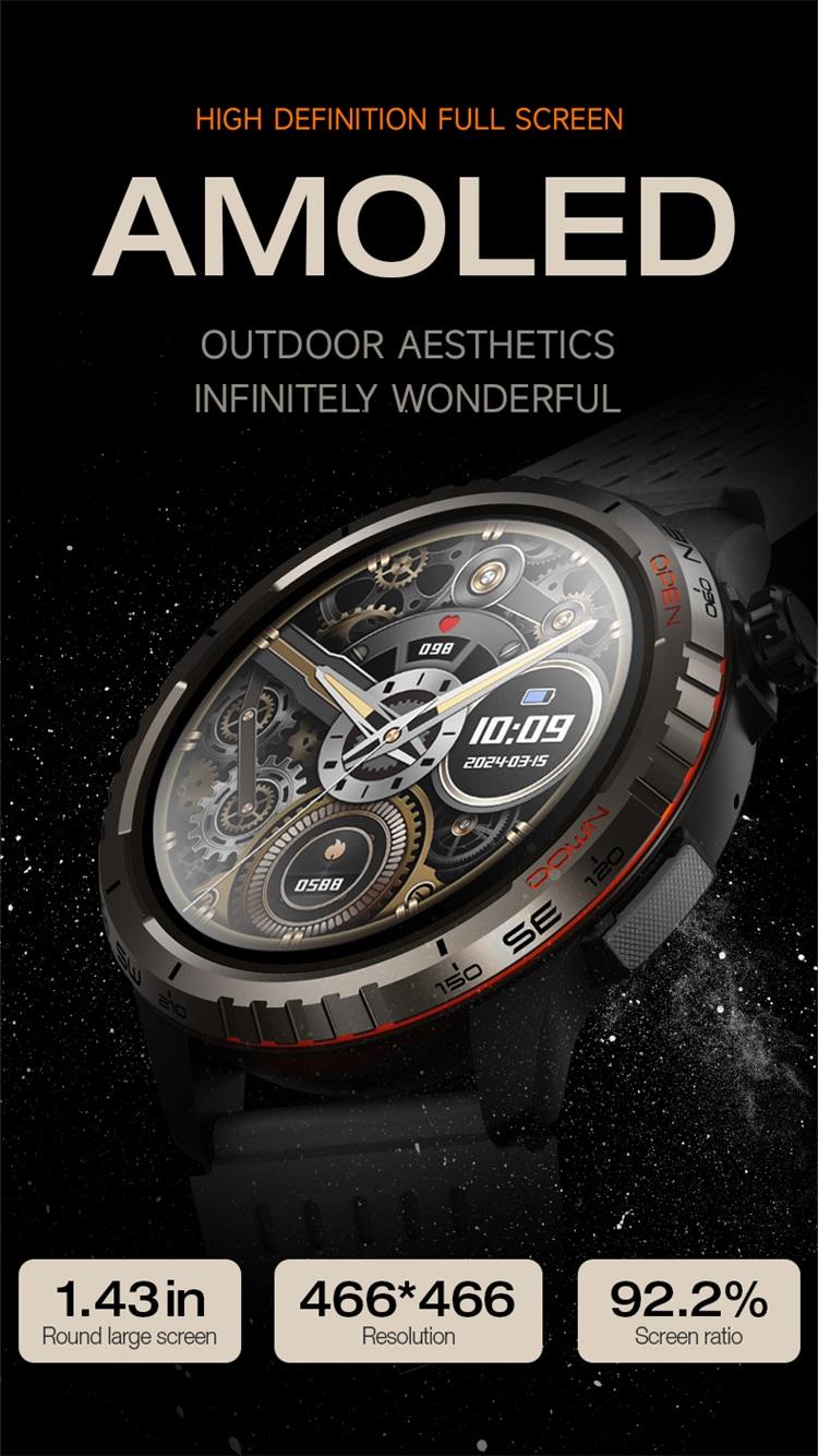 Smartwatch gaya hidup dengan fitur GPS dan tahan air