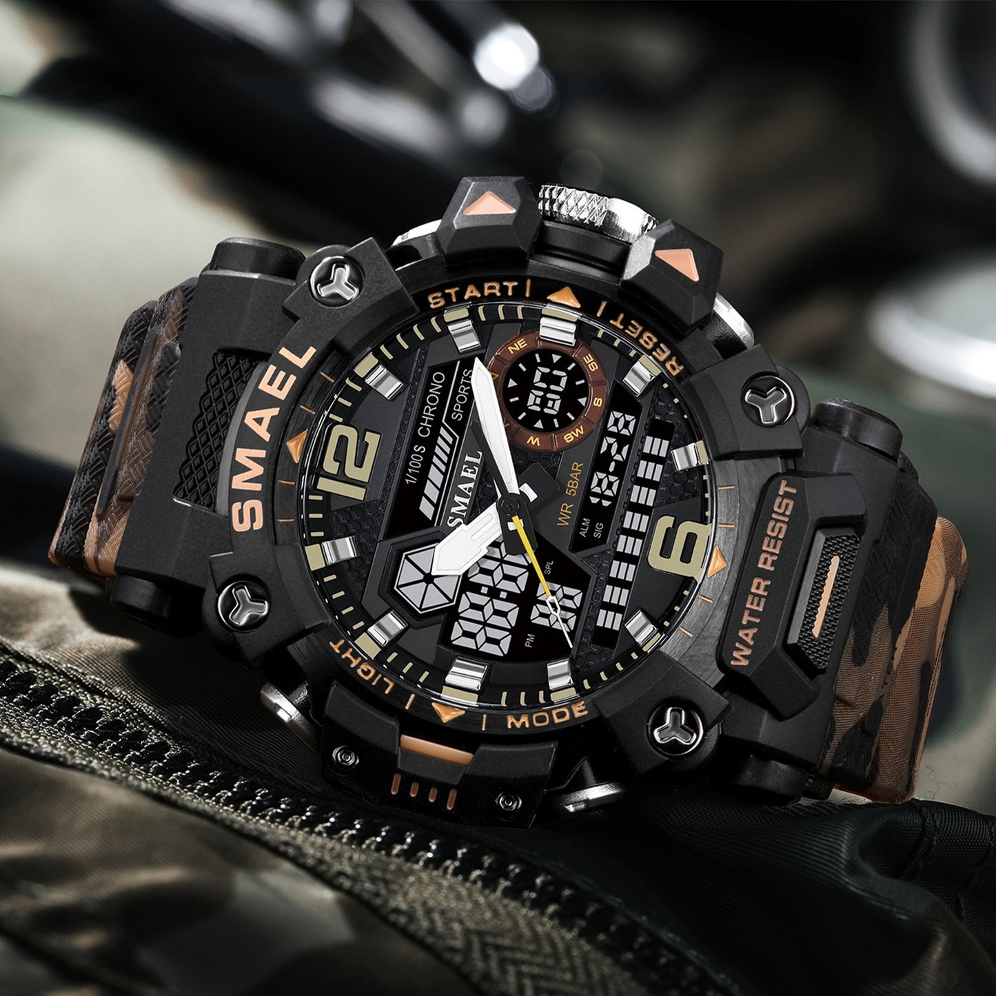 Smartwatch gaya militer tahan air outdoor extreme