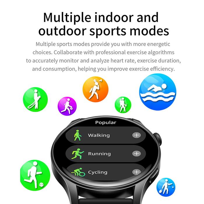 Smartwatch stylish dengan panggilan bluetooth