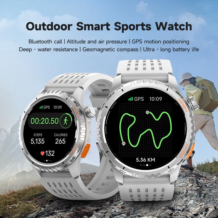 Smartwatch untuk pria dengan GPS dan monitor detak jantung