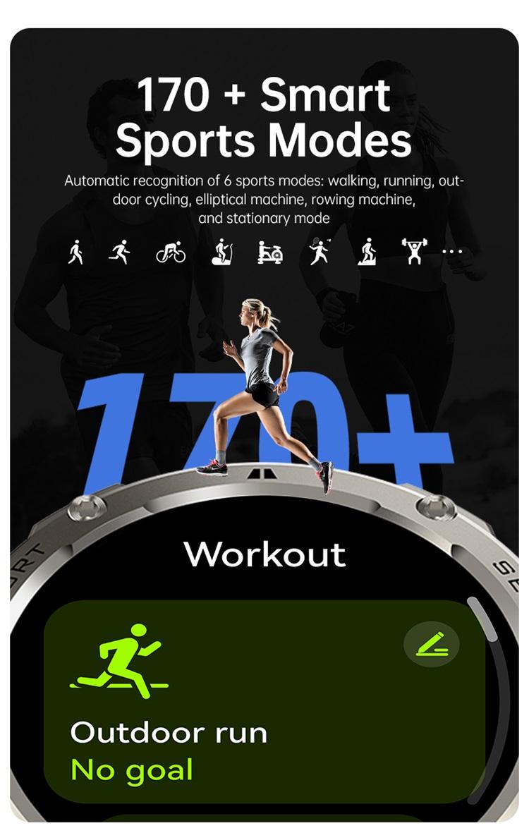 Tampilan pengukuran kecepatan saat berlari di SKMEI Smartwatch DM56