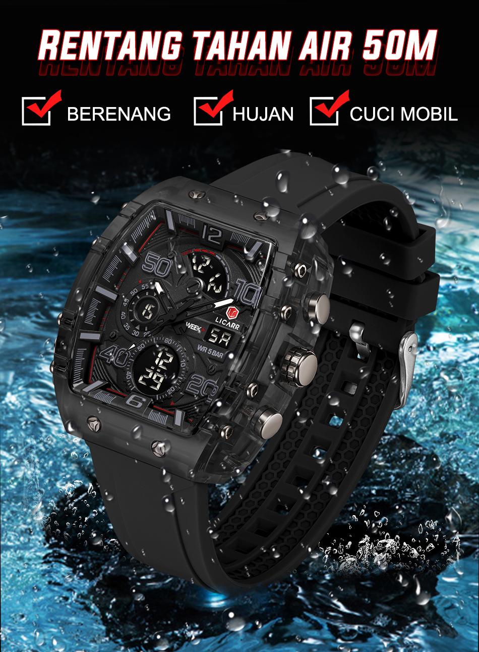 jam tangan digital analog pria anti air untuk kegiatan harian