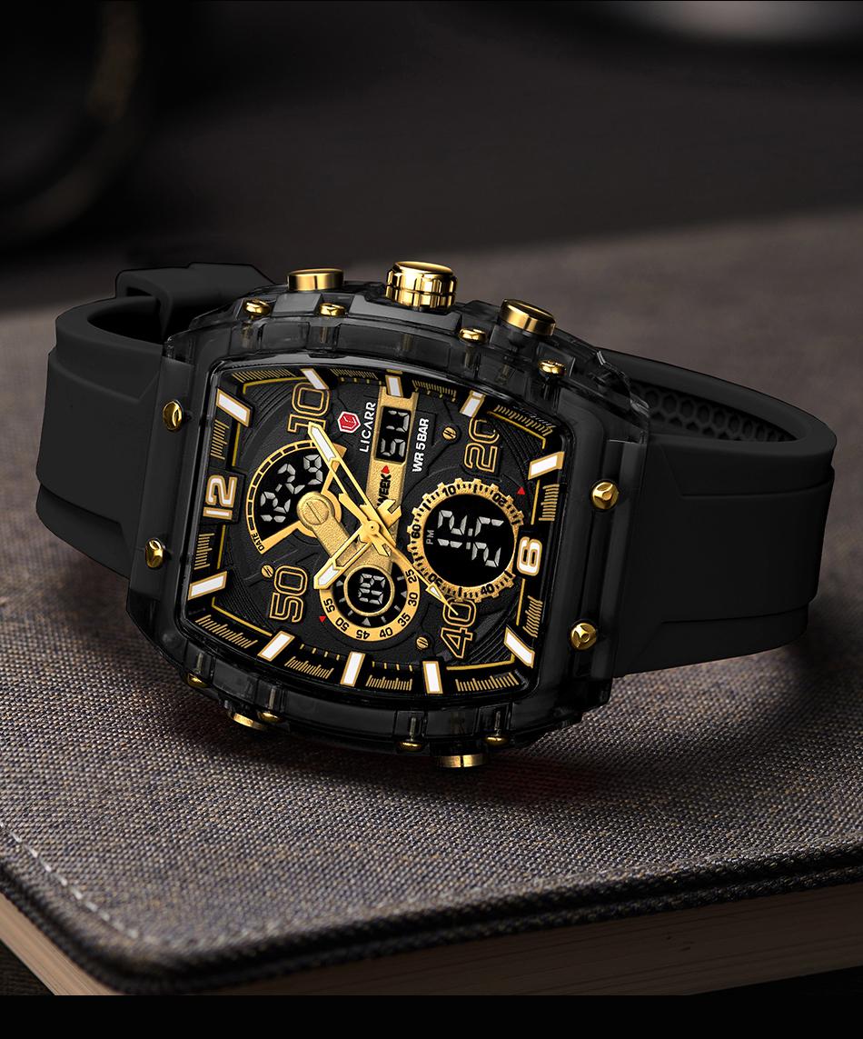 jam tangan digital analog pria tahan air dengan gesper pin
