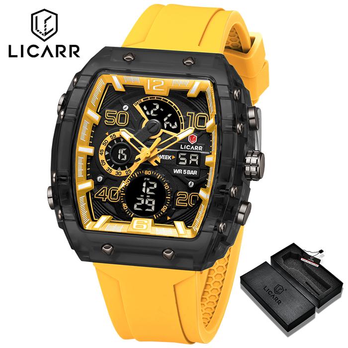 jam tangan digital pria anti air dengan penutup stainless steel