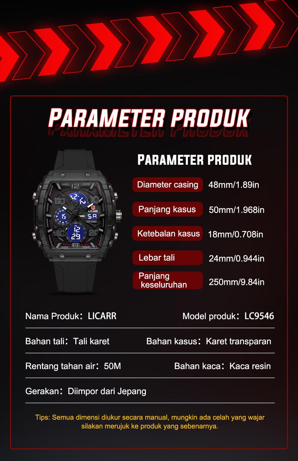 jam tangan multifungsi pria anti air untuk kegiatan ekstrem