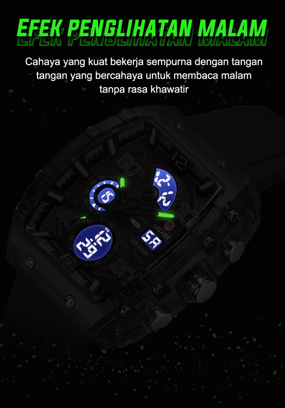 jam tangan pria sporty tahan air dengan fitur lengkap
