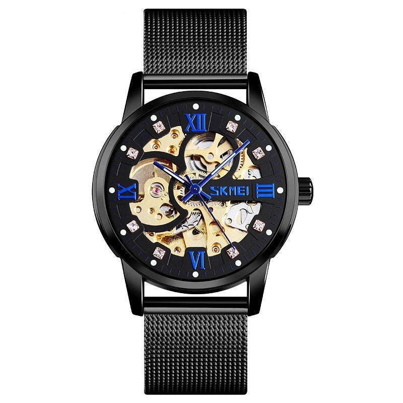 jam tangan skmei pria warna silver maskulin elegan