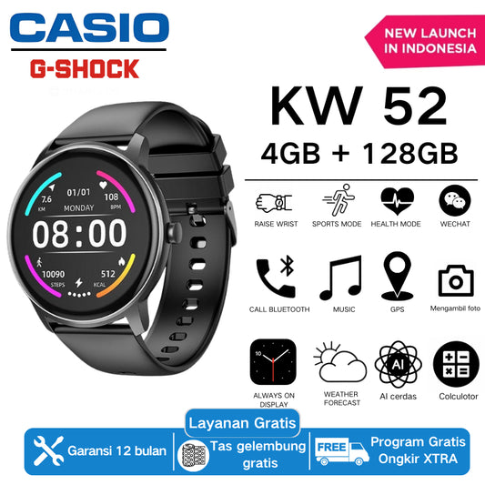 Casio Smartwatch KW-52 dengan layar AMOLED 2.0” yang tajam