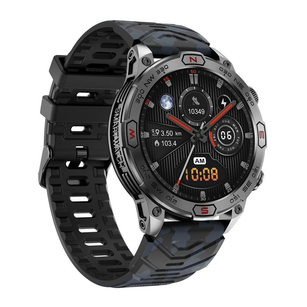 Desain smartwatch sporty dengan build zinc alloy