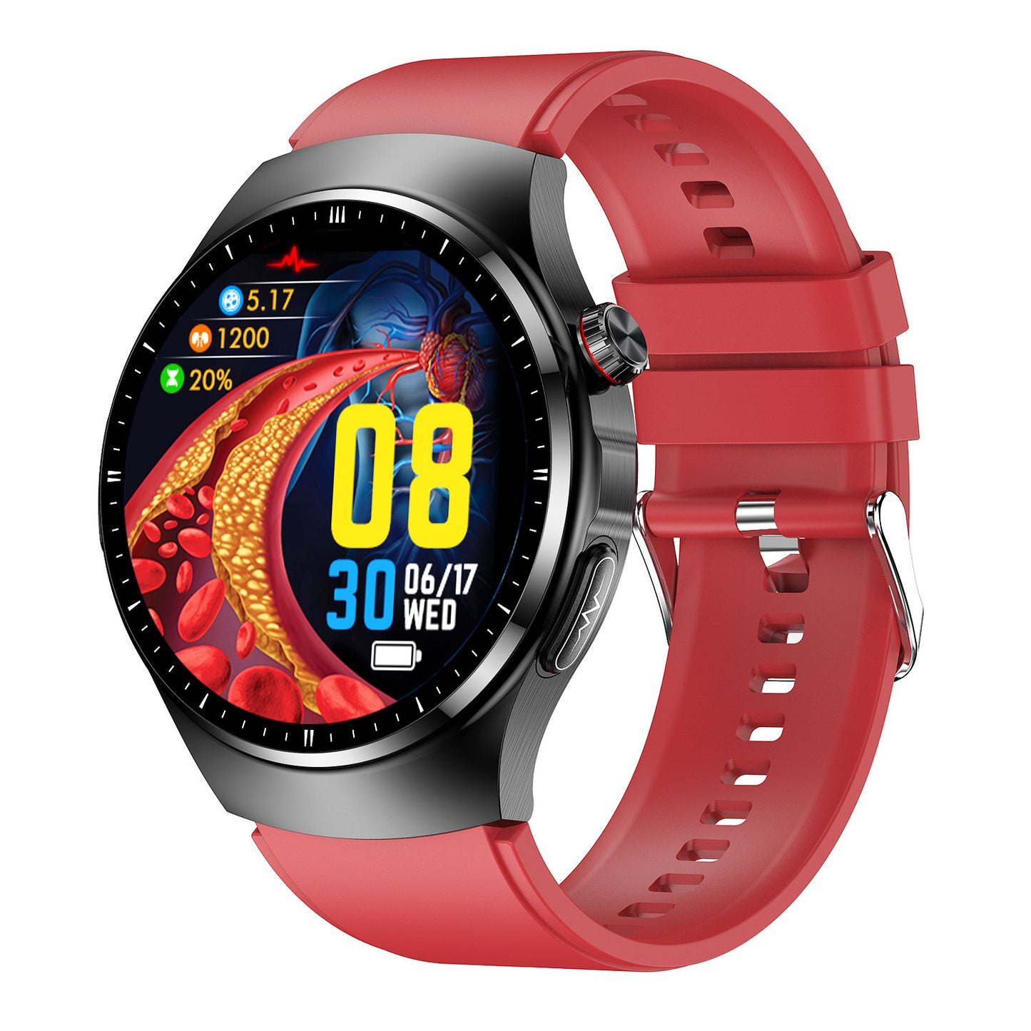 Gambar smartwatch dengan fitur kesehatan lengkap