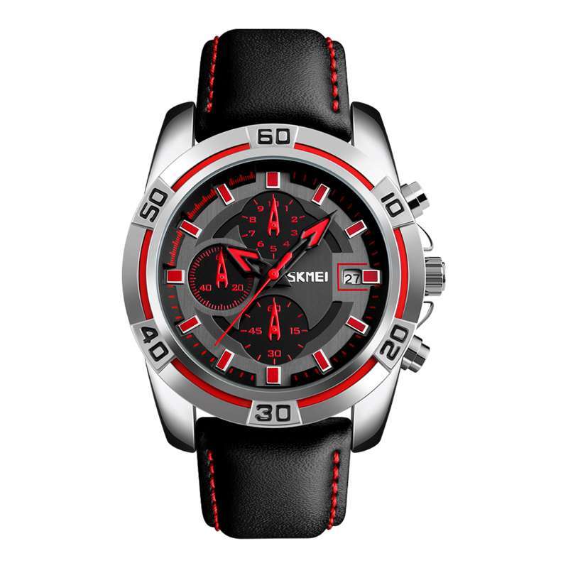 Jam Pria Keren dan Stylish SKMEI Chronograph Dial Hitam