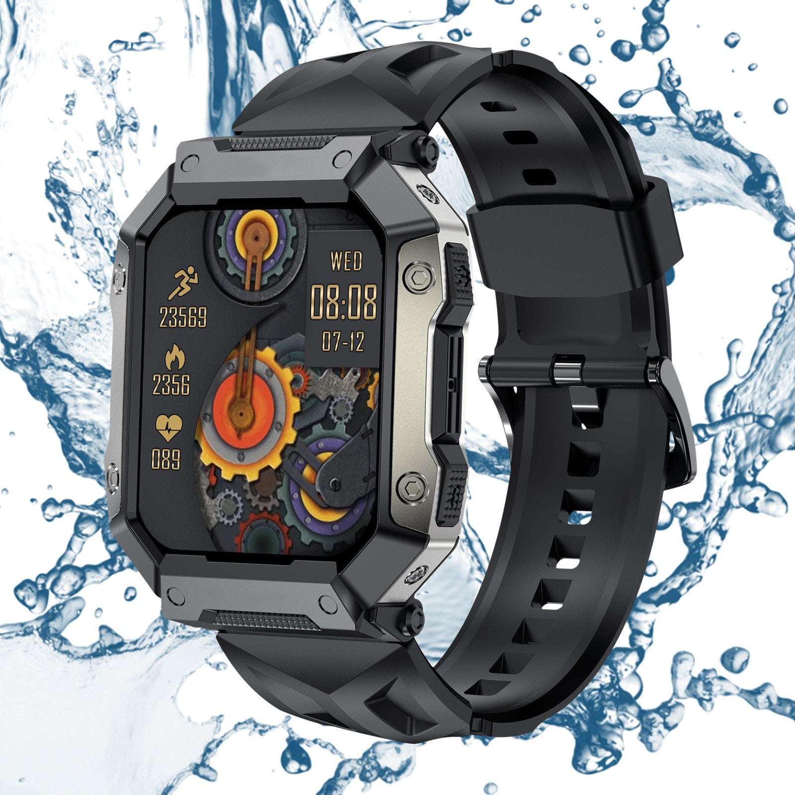 Jam pintar warna oranye menarik dan maskulin