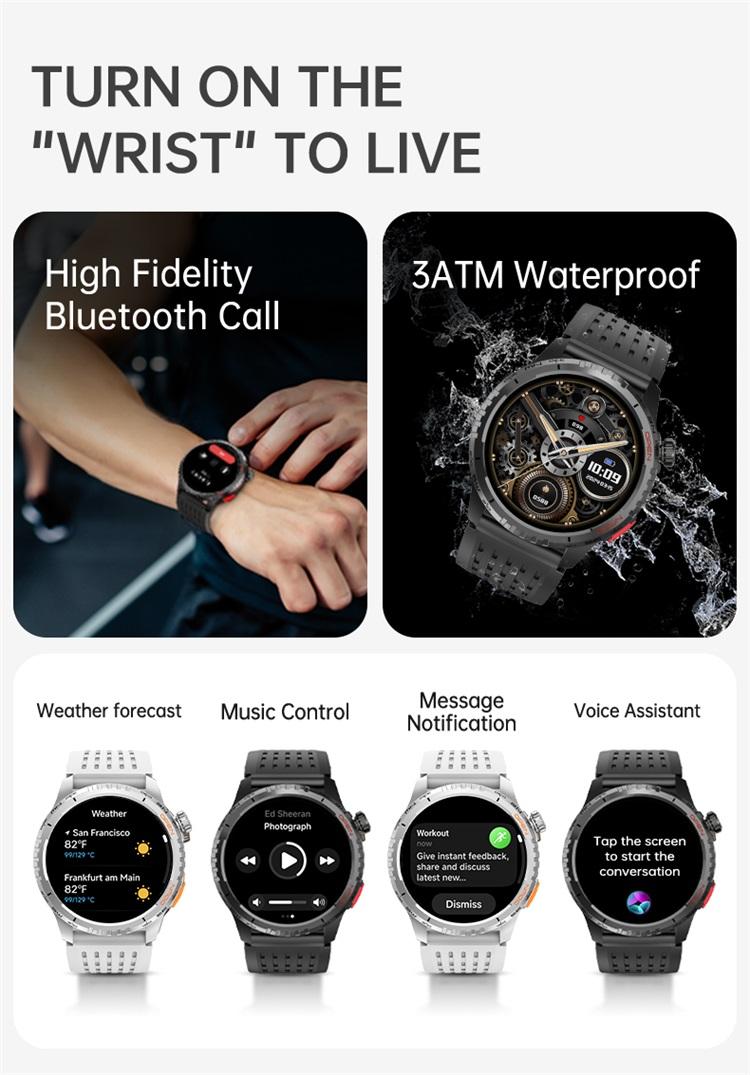 Jam smartwatch dengan fitur olahraga dan pelacakan GPS