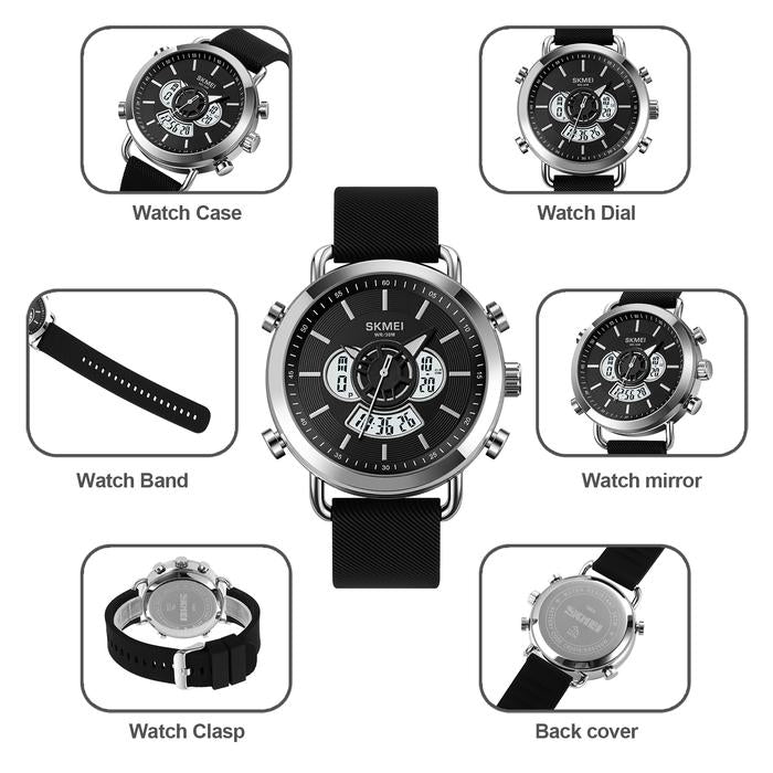 Jam tangan SKMEI pria dengan chronograph dan alarm