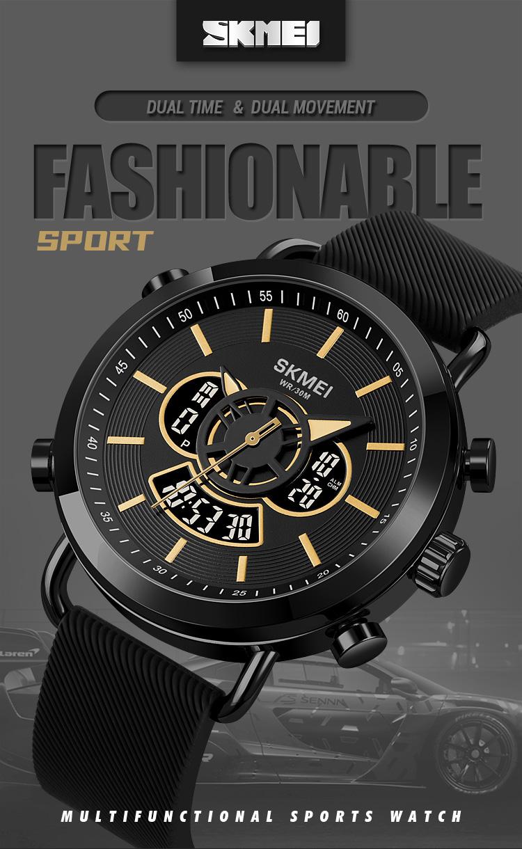Jam tangan SKMEI pria desain elegan dengan tampilan besar