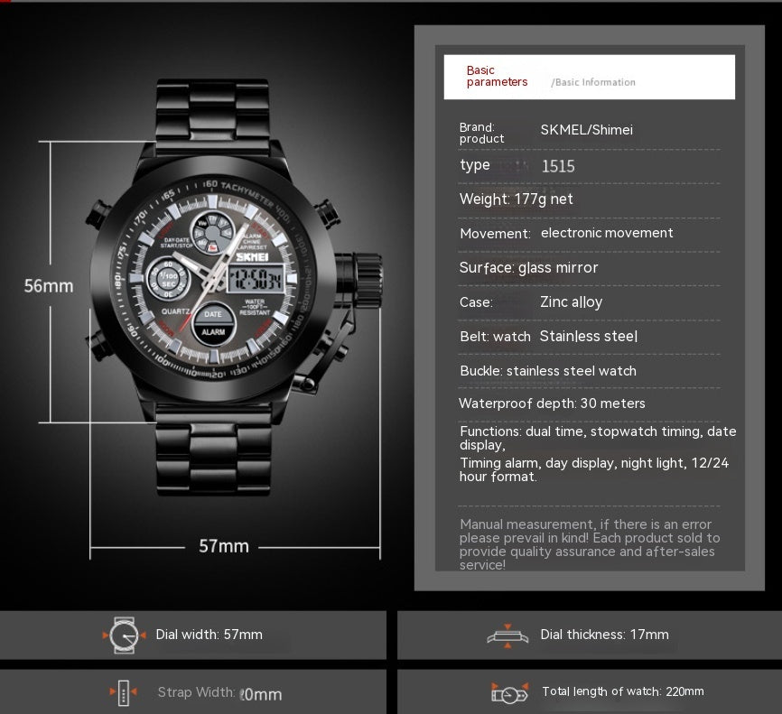 Jam tangan Skmei silver desain elegan