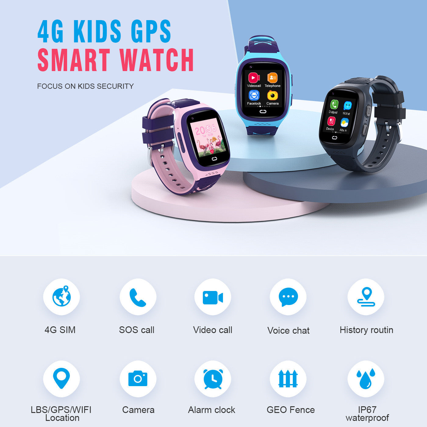 Jam tangan digital smartwatch untuk anak laki-laki