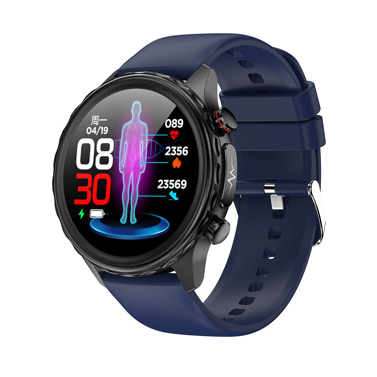 Jam tangan pintar Bluetooth yang mendukung kesehatan dan konektivitas canggih