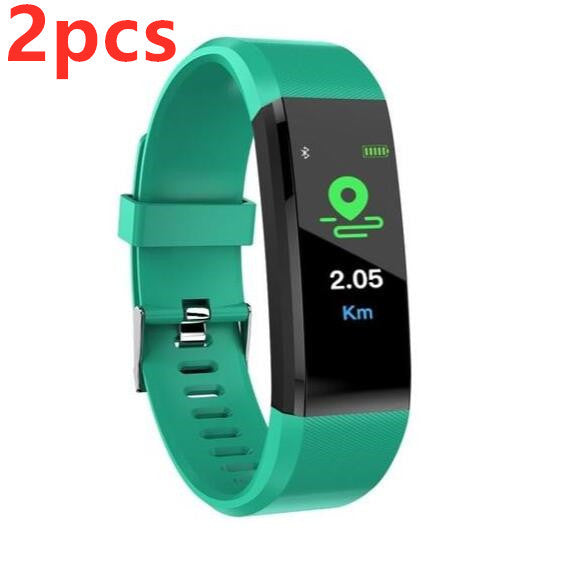 Jam tangan pintar ID115Plus monitor detak jantung real-time
