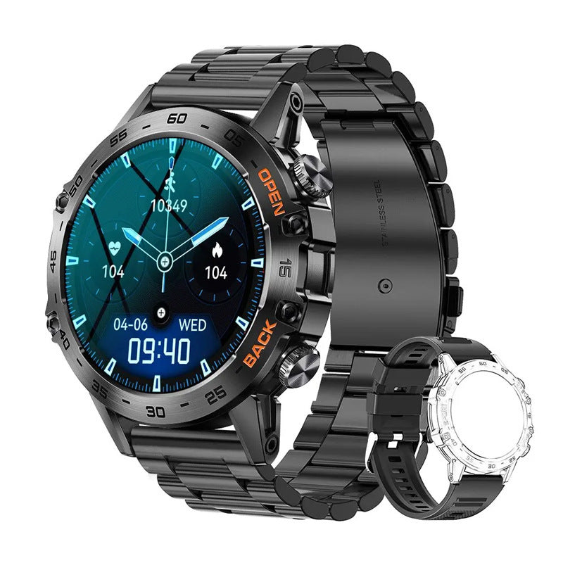 Jam tangan pintar maskulin dengan gaya sporty dan modern