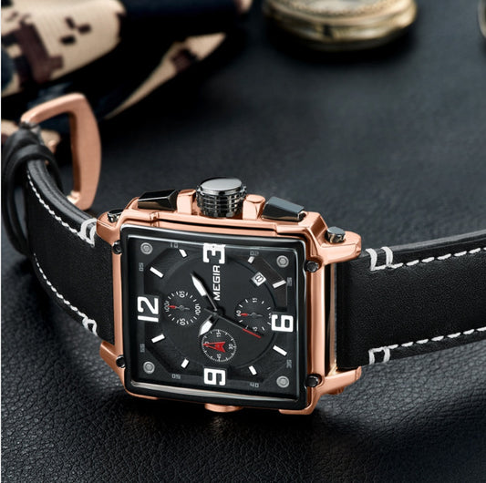 Jam tangan pria anti air elegan berbahan kulit asli