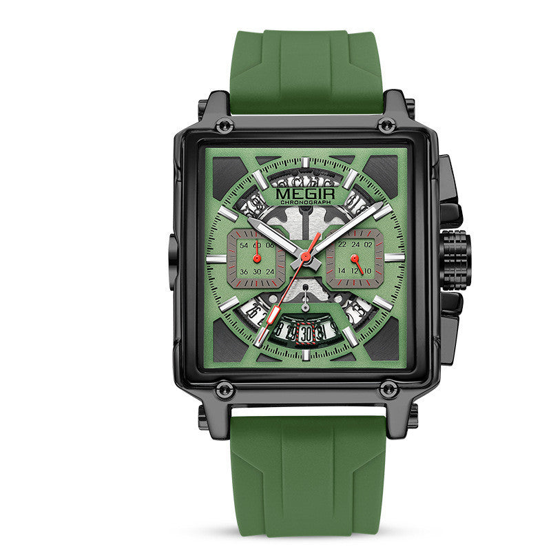 Jam tangan pria kotak hitam premium