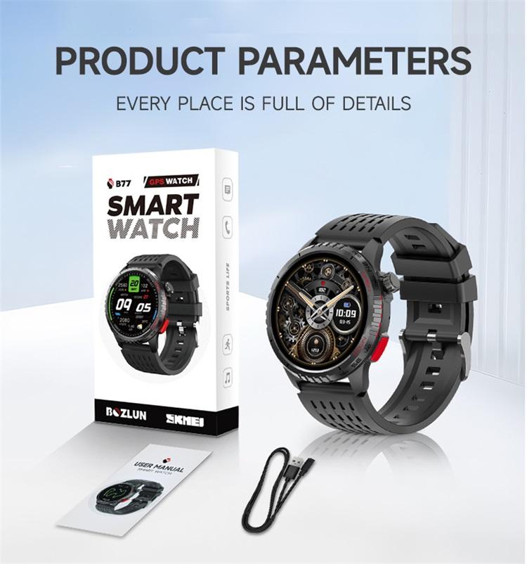 SKMEI Smartwatch B77 dengan data penghitungan langkah secara real-time untuk memantau aktivitas