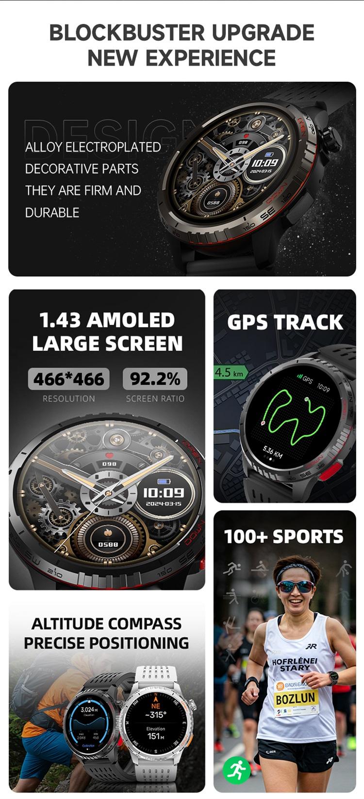 Skmei smartwatch pria dengan desain sporty