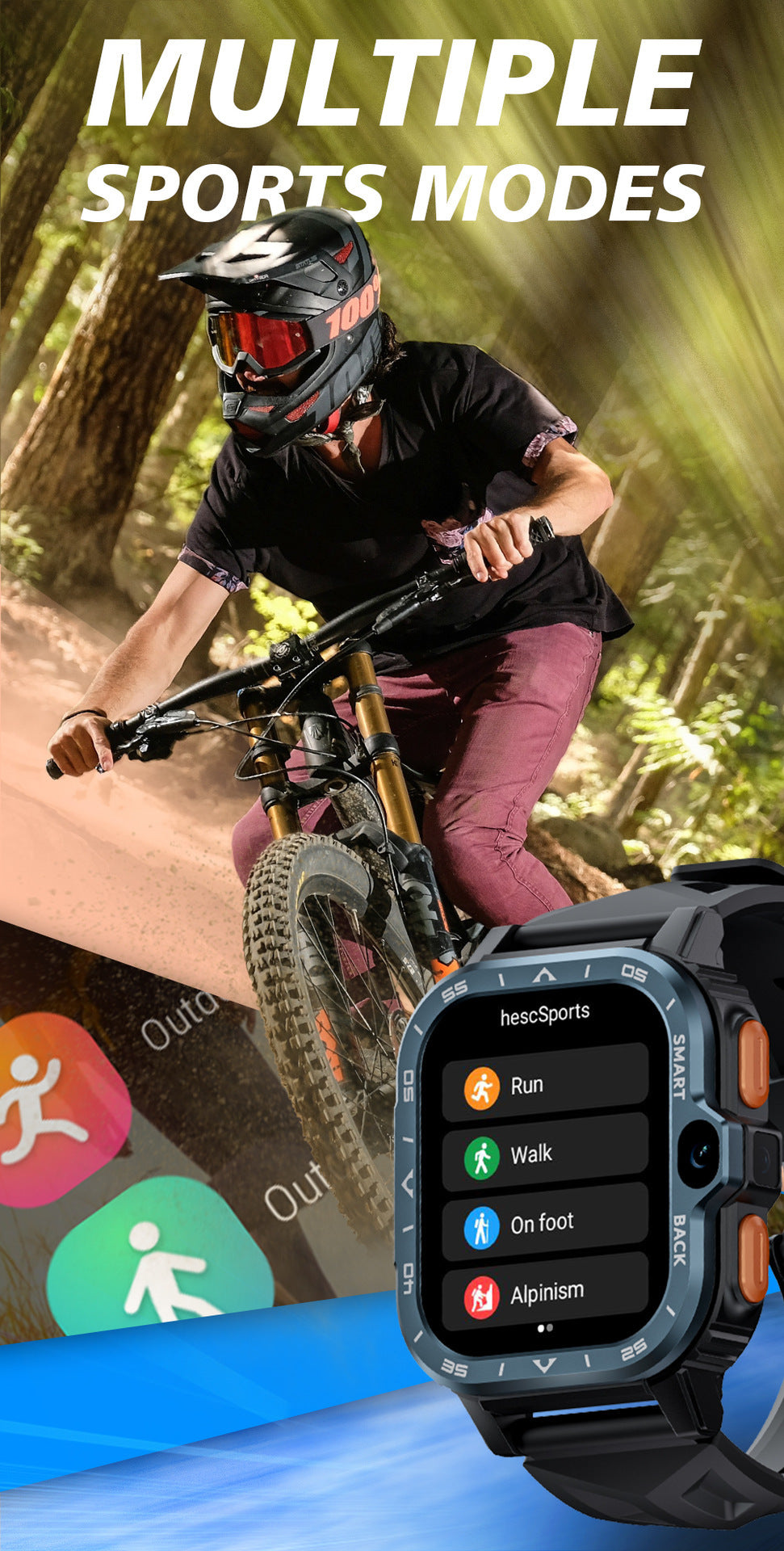 Smartwatch Digitec dengan tali silikon