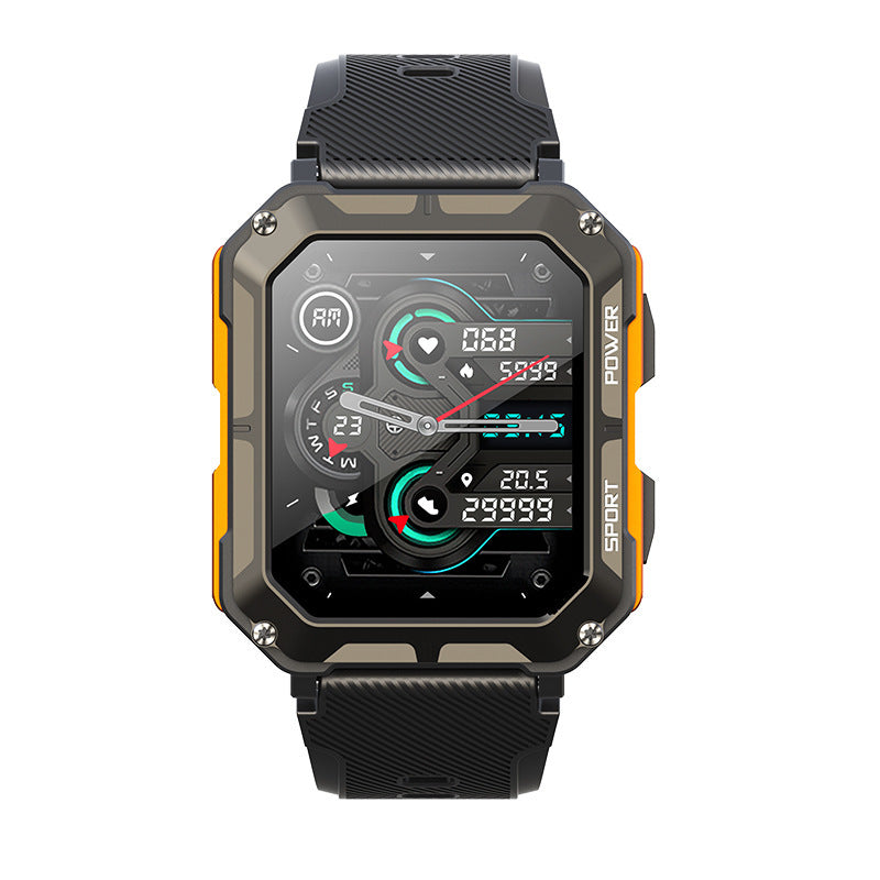 Smartwatch Outdoor dengan desain rugged yang tahan benturan dan debu