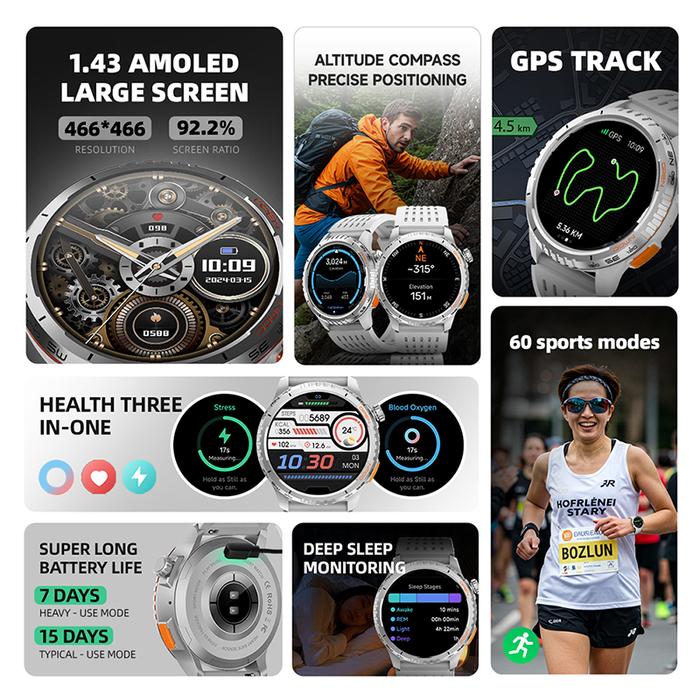 Smartwatch canggih dengan layar besar dan tahan air
