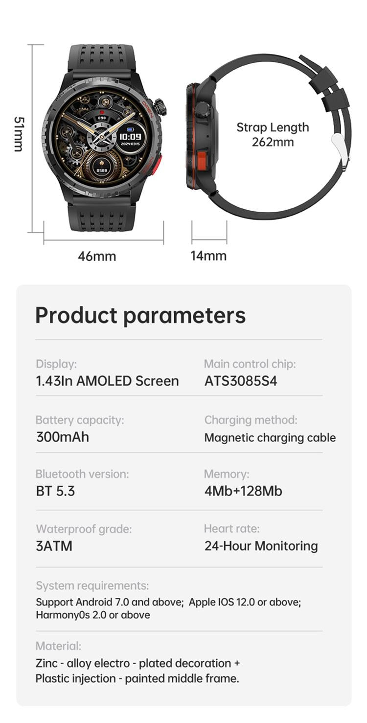 Smartwatch dengan fitur kesehatan dan layar besar