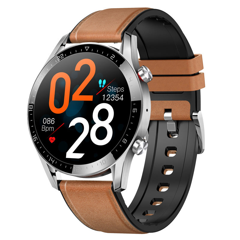 Smartwatch kulit dengan baterai hemat daya