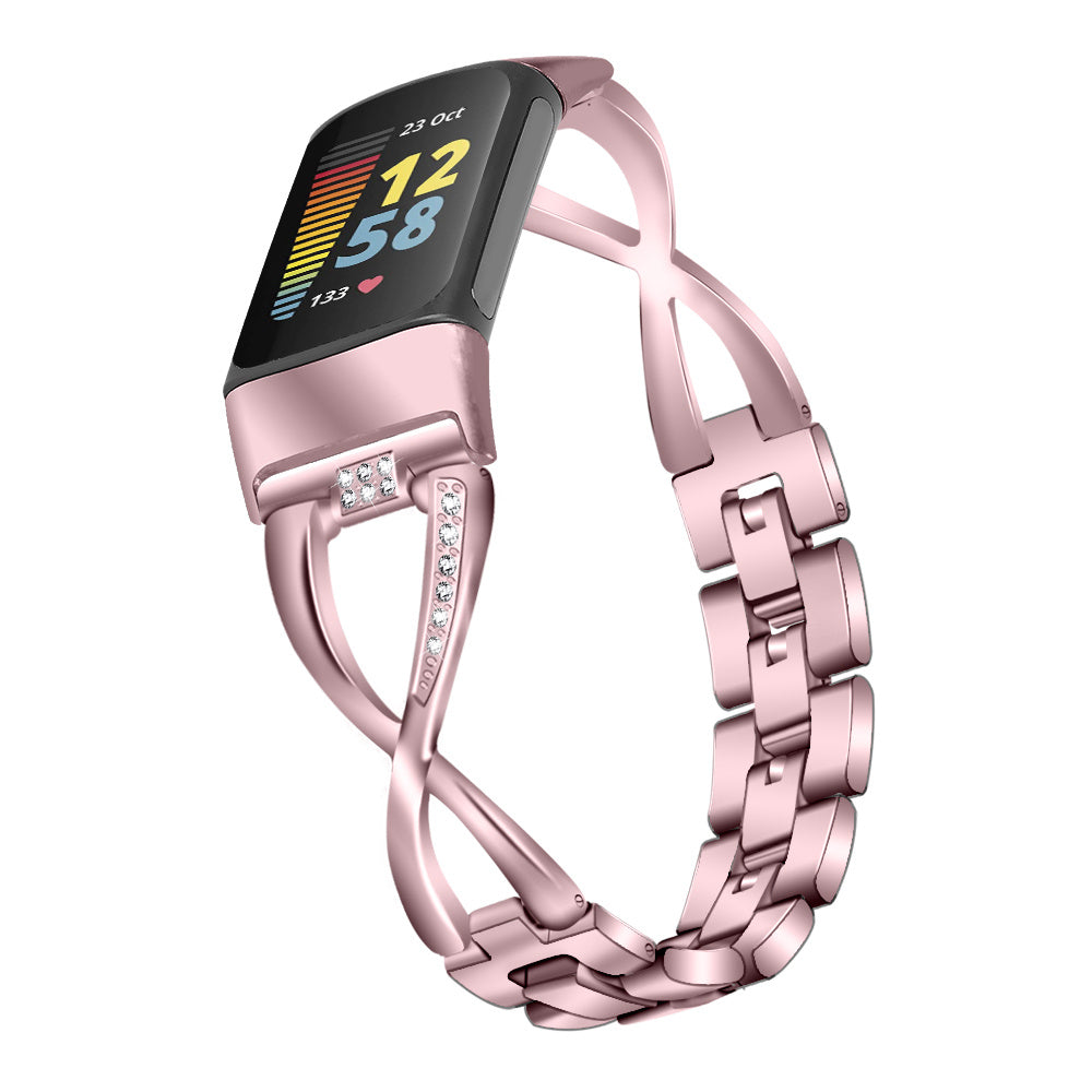 Tali jam smartwatch zinc alloy dengan tampilan modern dan premium