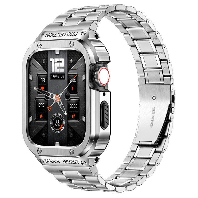 Tali jam tangan logam premium dengan silikon