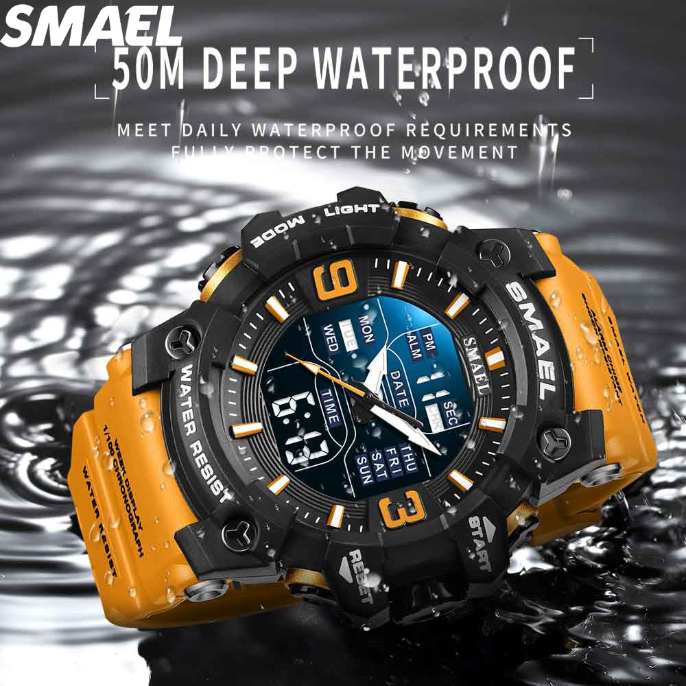 desain jam tangan pria anti air warna hitam maskulin