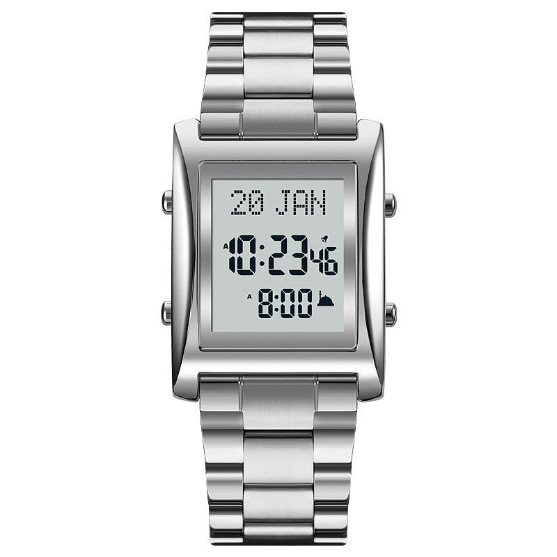  jam Skmei kotak elegan warna silver