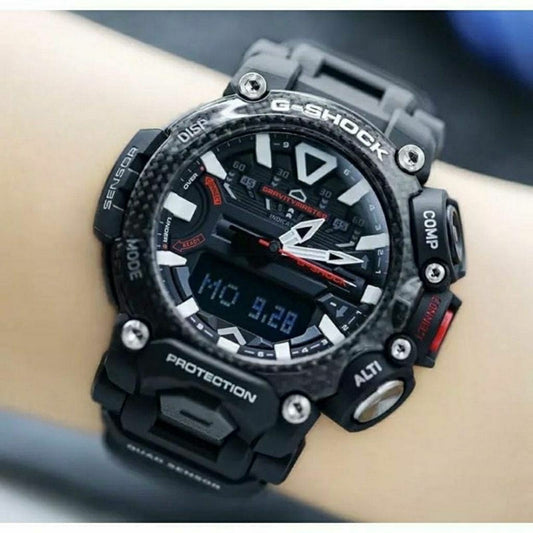 jam tangan digital pria dual time tahan air desain sporty