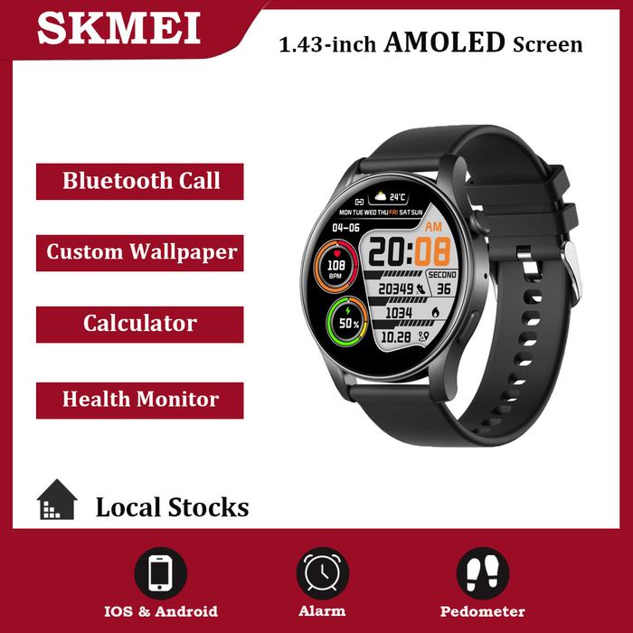 jam tangan digital skmei pink elegan