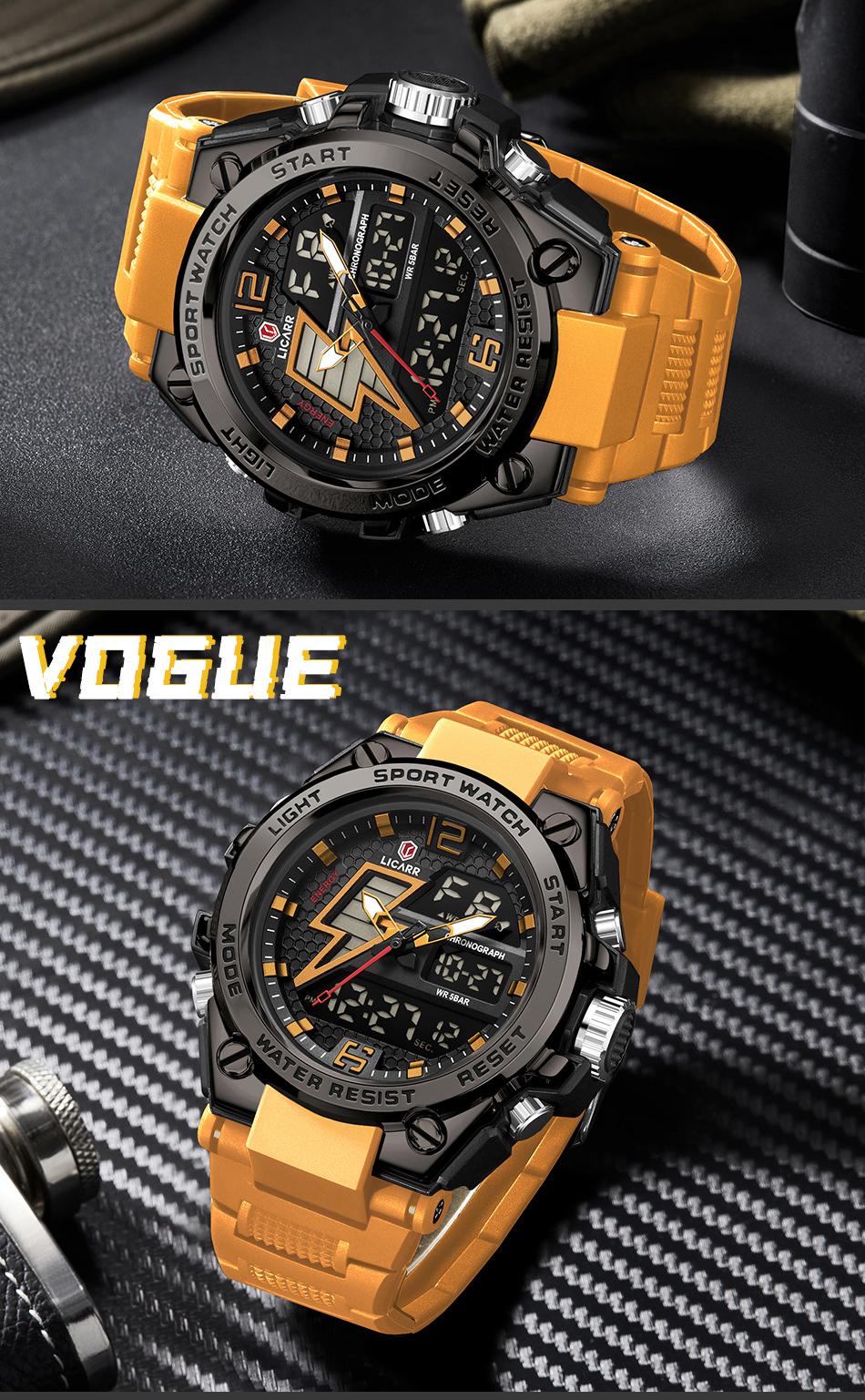 jam tangan digital tahan air pria desain bold dan gagah