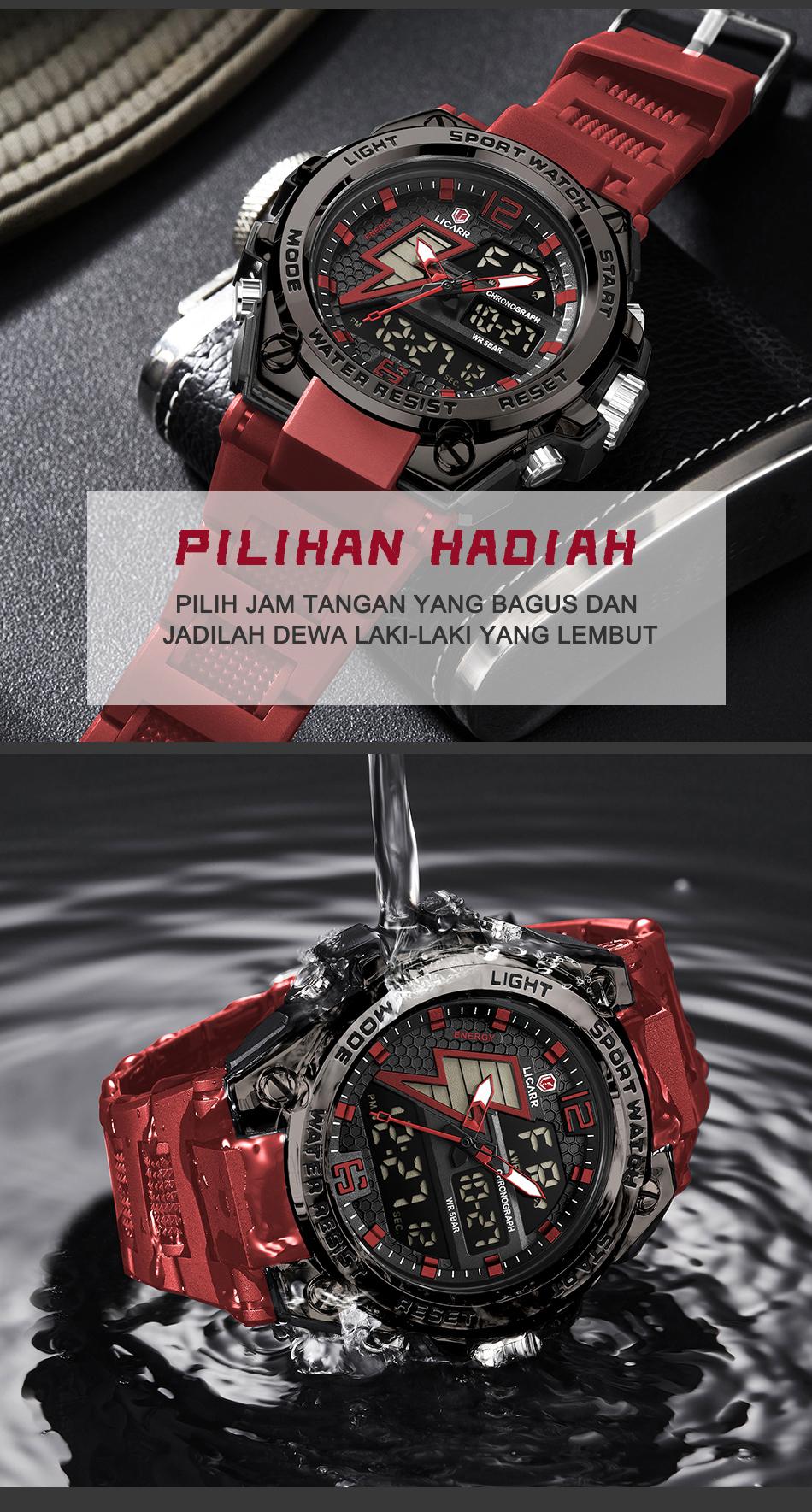 jam tangan militer pria tahan air dan tahan tekanan tinggi
